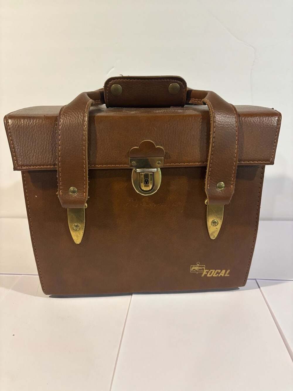 Vintage Retro Camera Gadget Bag 1960s Brown Focal